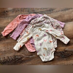 Carter's Baby girl long sleeved bodysuits